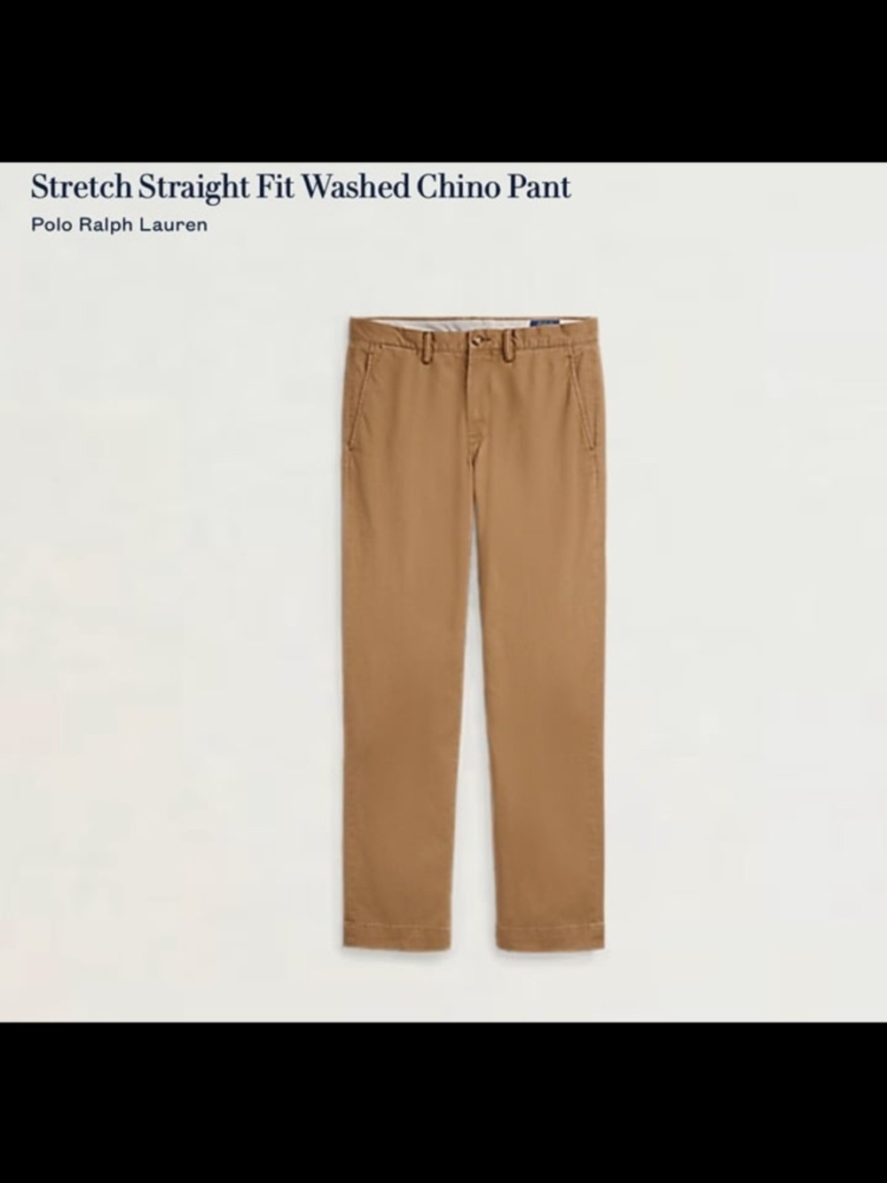 Polo by Ralph Lauren Straight Chino Pants - Khaki